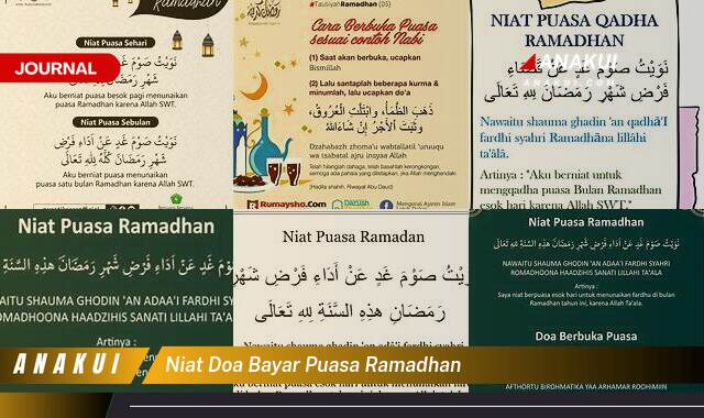 niat doa bayar puasa ramadhan