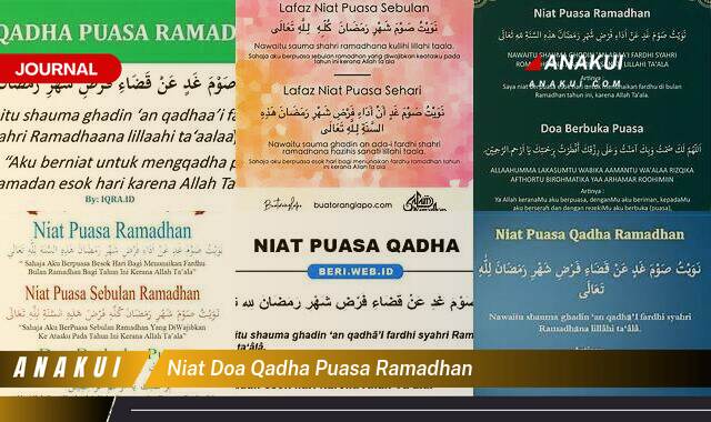 niat doa qadha puasa ramadhan