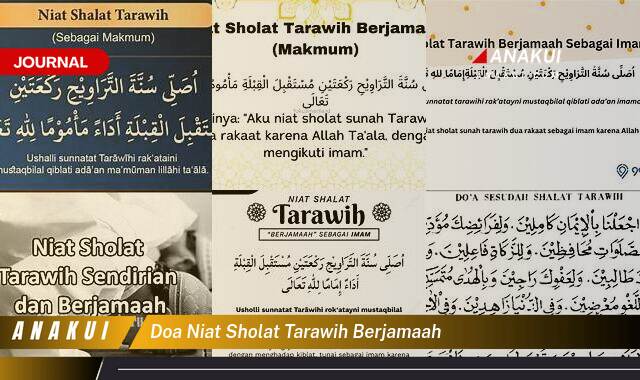 doa niat sholat tarawih berjamaah