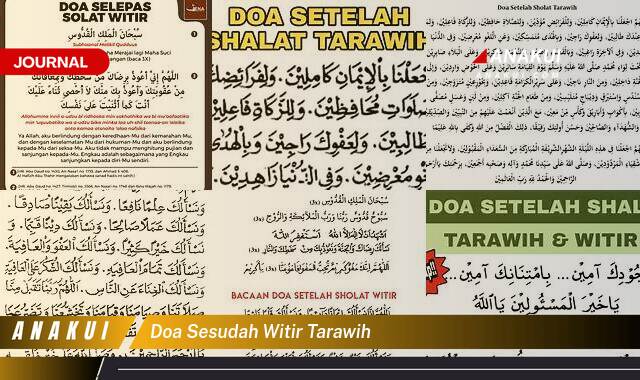 doa sesudah witir tarawih