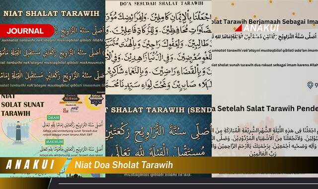 niat doa sholat tarawih