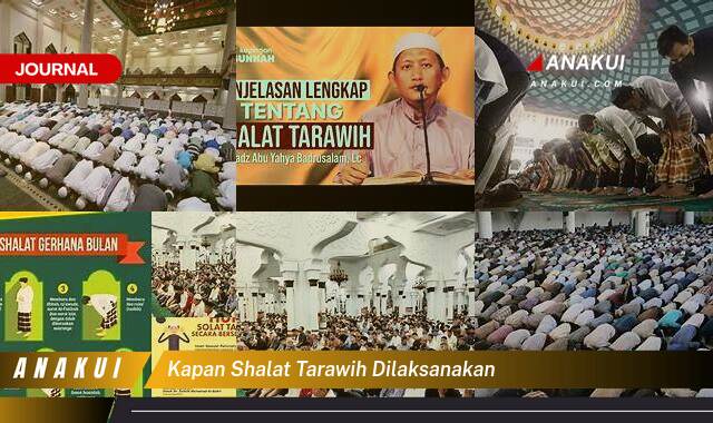 kapan shalat tarawih dilaksanakan