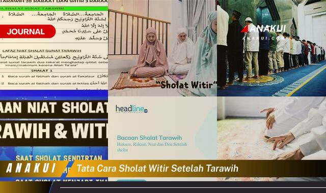 tata cara sholat witir setelah tarawih